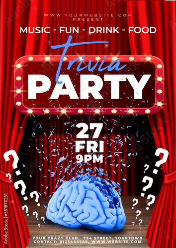 Trivia Party Event in Vector Template