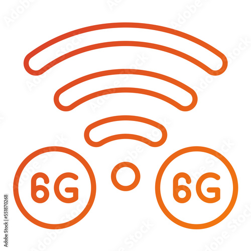 6G Network Icon Style
