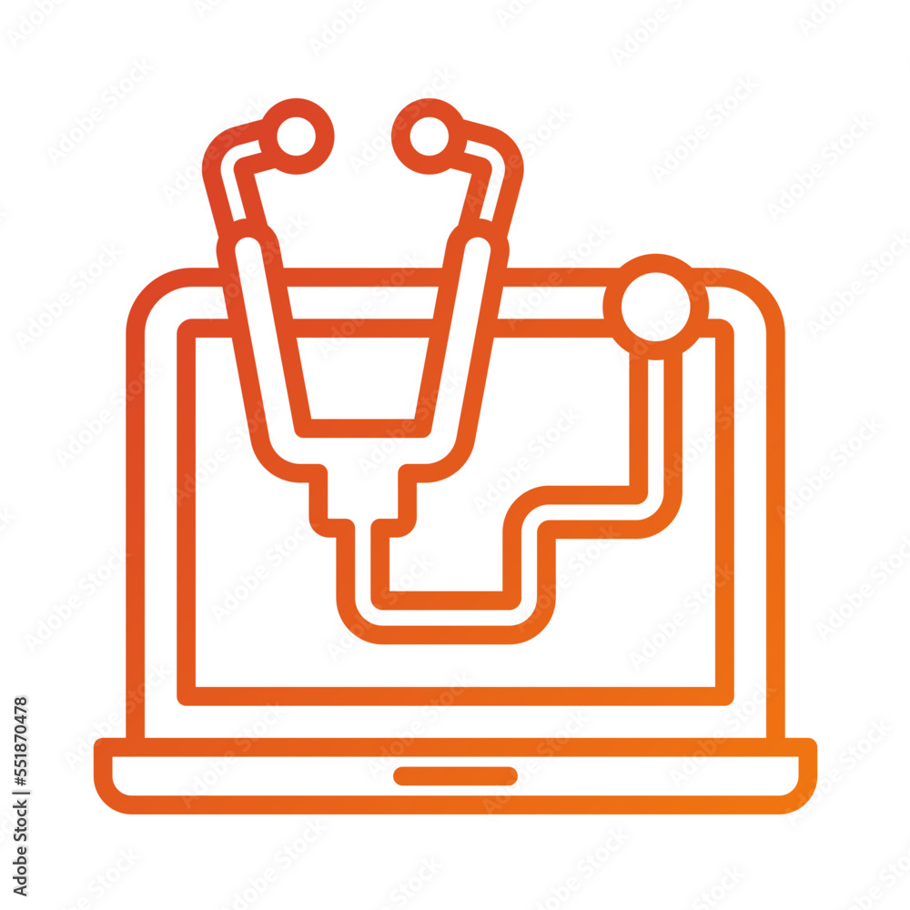 Telemedicine Icon Style