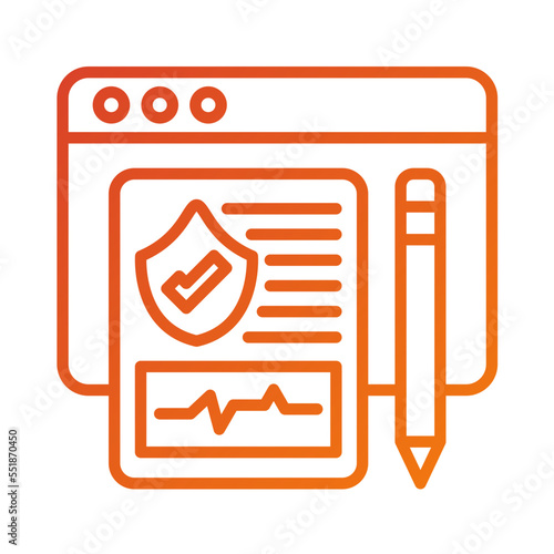 Online Insurance Enrollment Icon Style