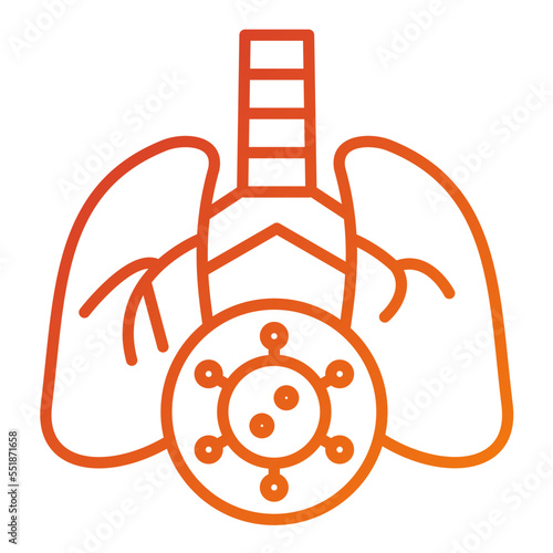 Lungs Infection Icon Style