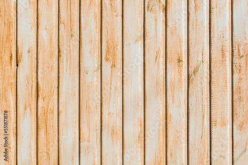 Light brown paint vertical stripe line wooden planks with white pattern texture background