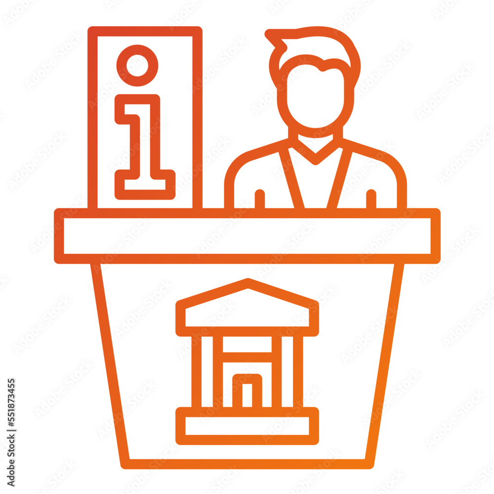 Info Desk Icon Style Info Desk Icon Style