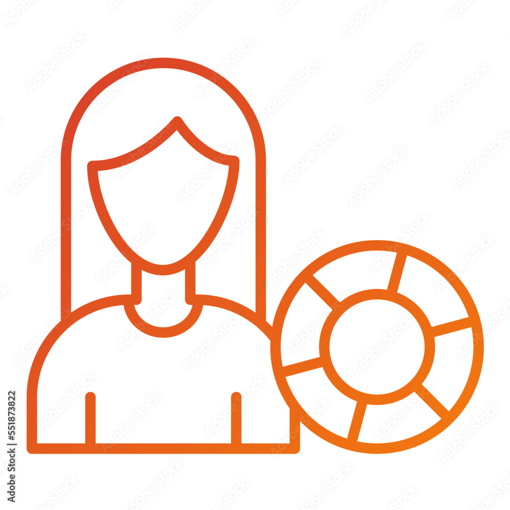 Lifeguard Female Icon Style Lifeguard Female Icon Style