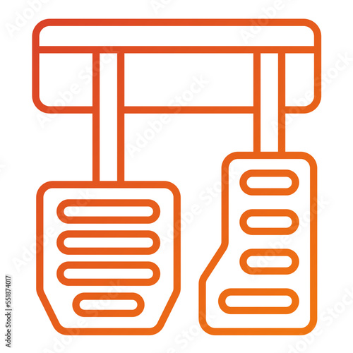 Car Pedal Icon Style