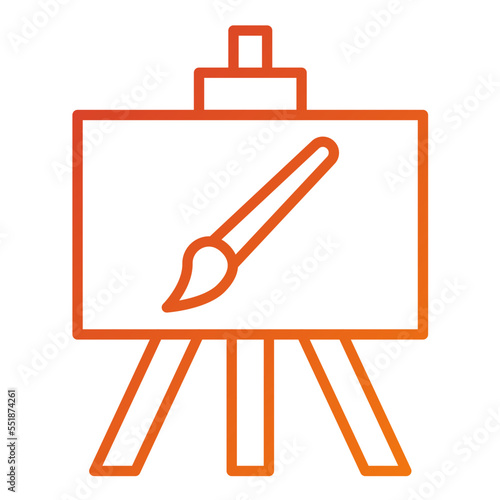 Canvas And Easel Icon Style