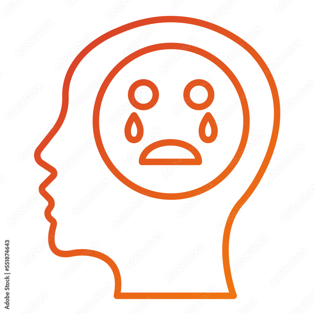 Obraz premium Grief Icon Style