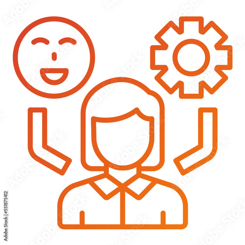 Stress Management Icon Style