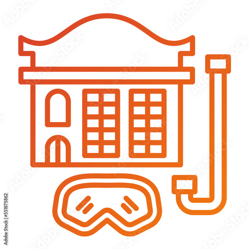 Dive Resort Icon Style