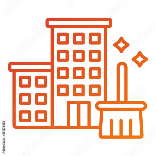 Hotel Cleaning Icon Style