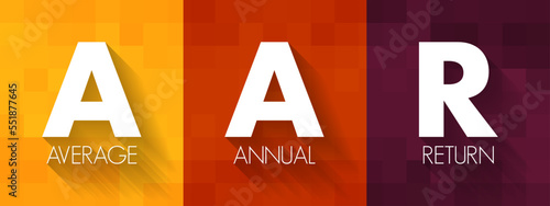 AAR - Average Annual Return acronym, business concept background