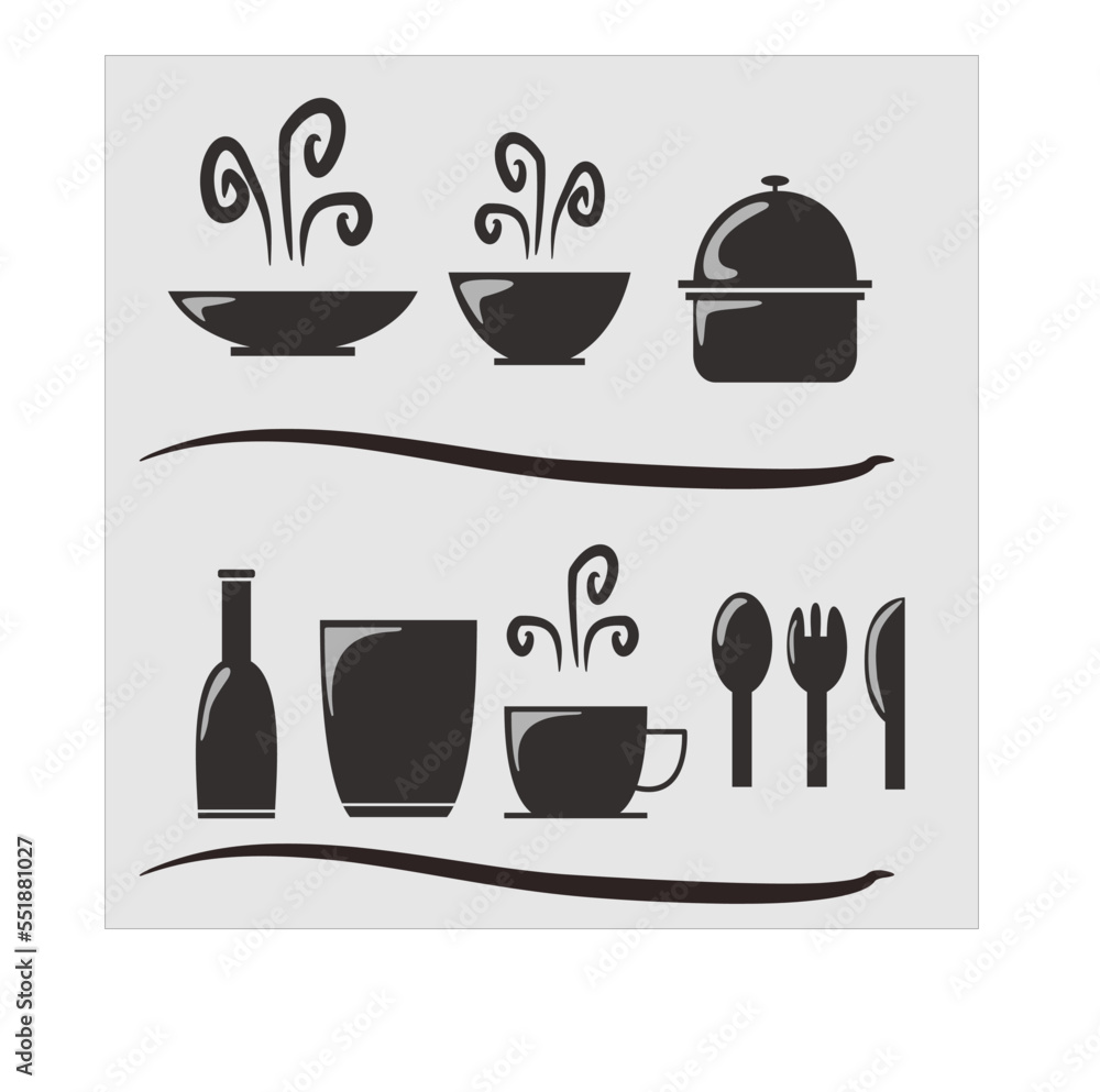cafe and dining restaurant tools vector cafe and dining restaurant tools vector