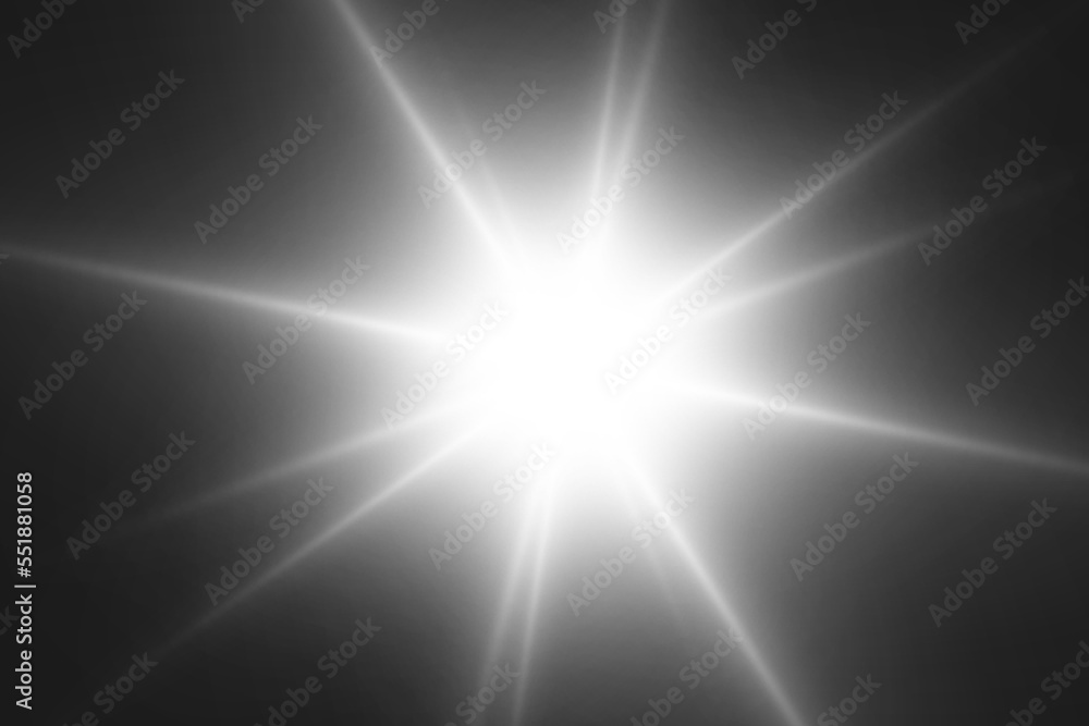 White glowing light. Beautiful star Light from the rays. The sun is backlit. Bright beautiful star. Sunlight. Glare. White glowing light. Beautiful star Light from the rays. The sun is backlit. Bright beautiful star. Sunlight. Glare.