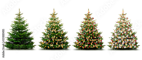 Weihnachtsbaum mit goldenen Schleifen