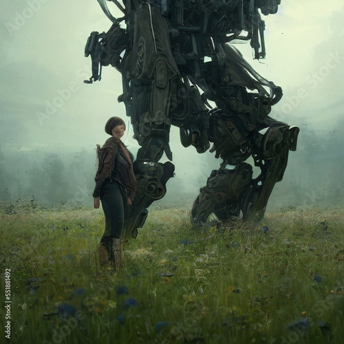 Abandoned Damaged Mech
generative AI 

Generative AI