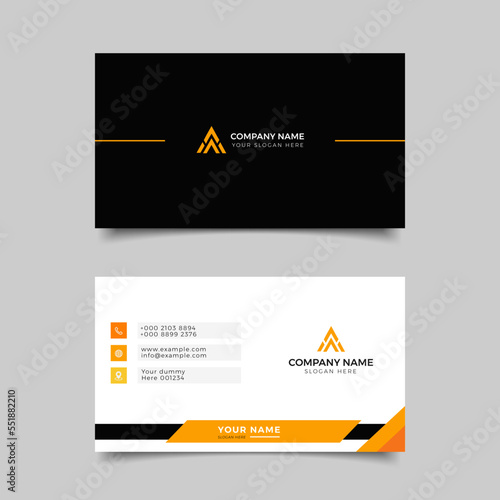 business card White and yellow Corporate Professional