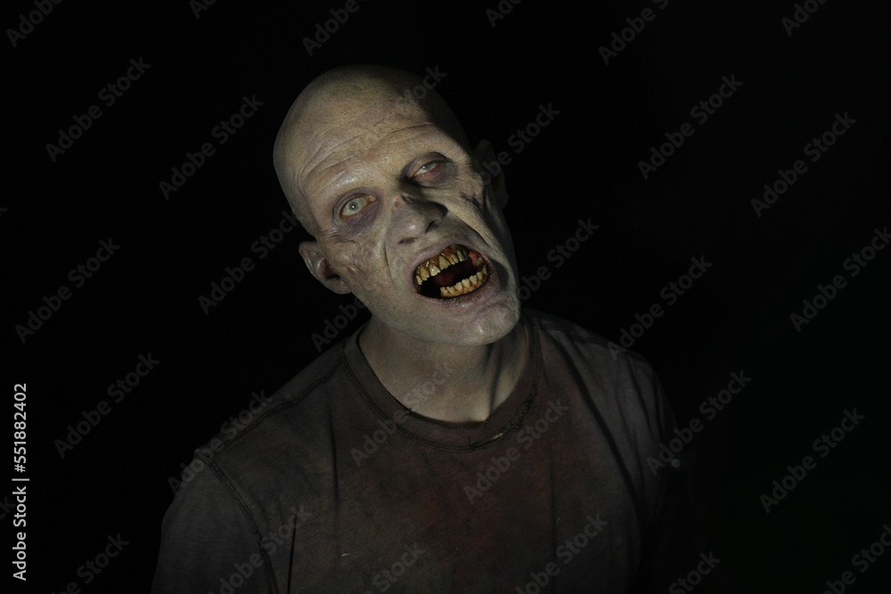 Fototapeta premium Male Zombie in Darkness 1