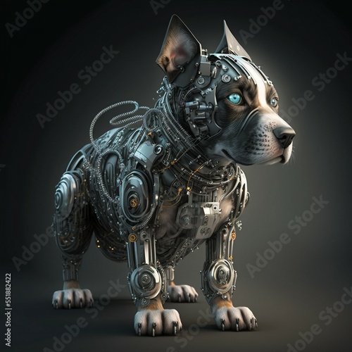 A Cyborg Dog - Generated by Generative AI