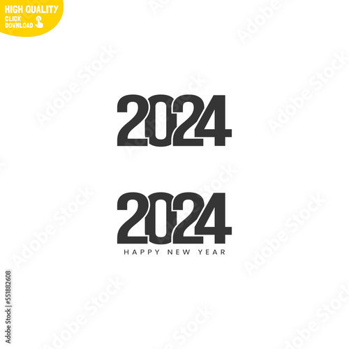 Creative Happy New Year 2024 Logo Design