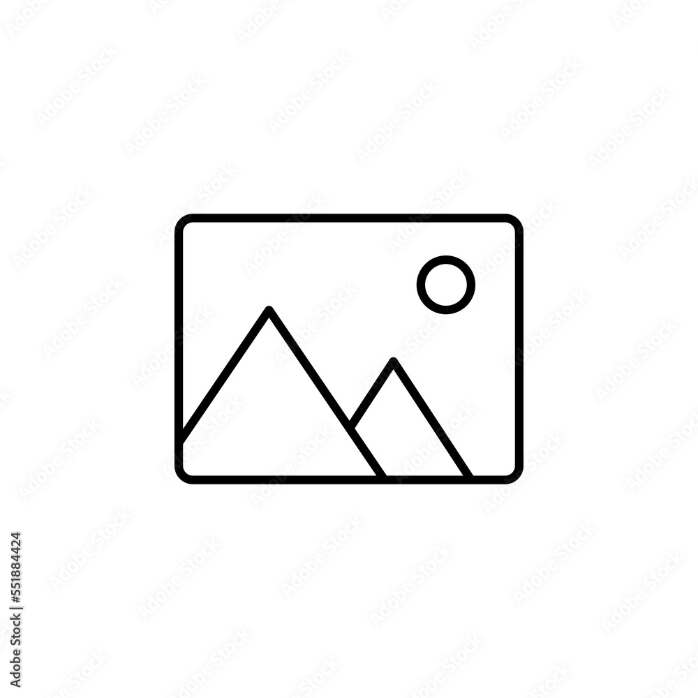 Photo gallery icons for app or website. Vector illustration isolated on white backround Photo gallery icons for app or website. Vector illustration isolated on white backround