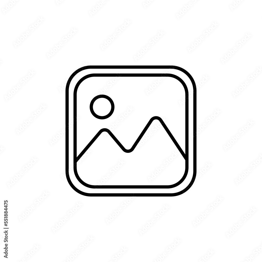 Photo gallery icons for app or website. Vector illustration isolated on white backround Photo gallery icons for app or website. Vector illustration isolated on white backround