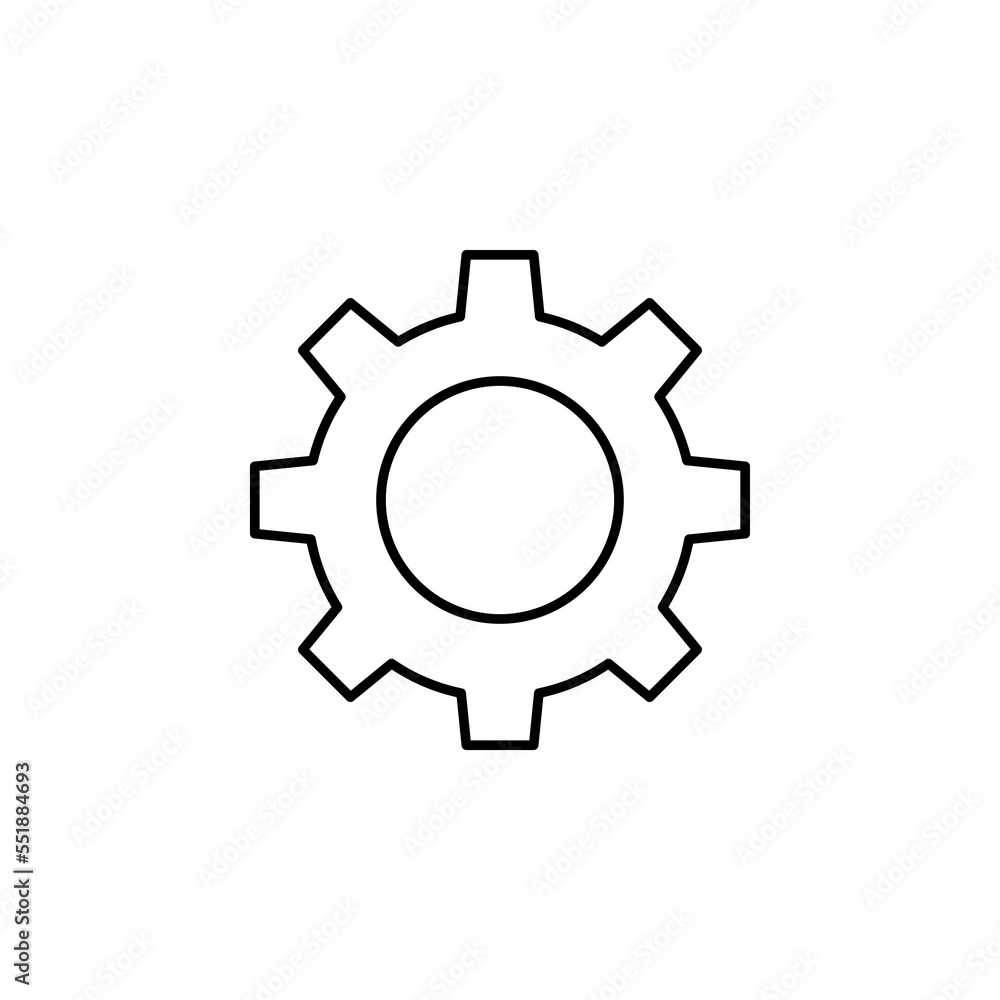 Setting Icon vector. Simple flat symbol on white background