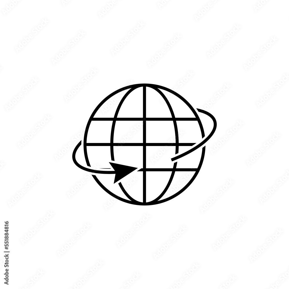 Globe icon vector. internet web sign symbol. vector illustration on white background Globe icon vector. internet web sign symbol. vector illustration on white background