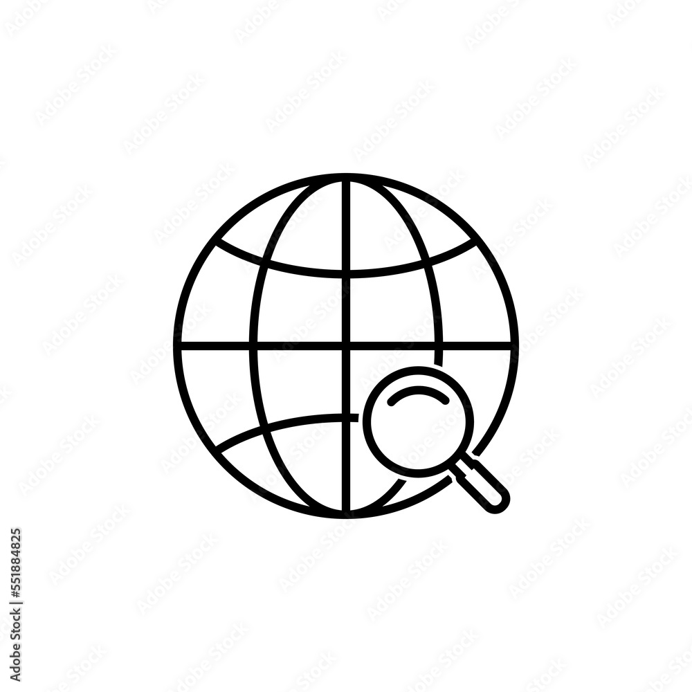 Globe icon vector. internet web sign symbol. vector illustration on white background Globe icon vector. internet web sign symbol. vector illustration on white background