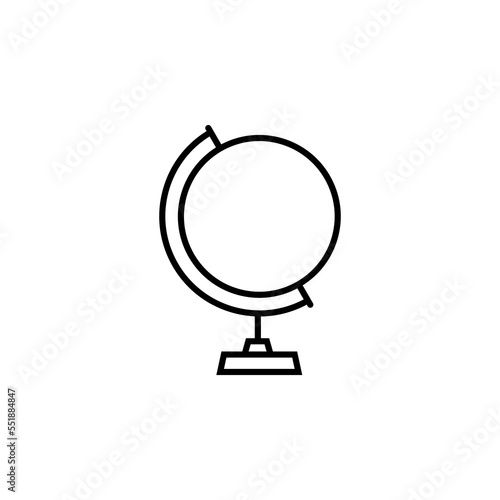 Globe icon vector. internet web sign symbol. vector illustration on white background