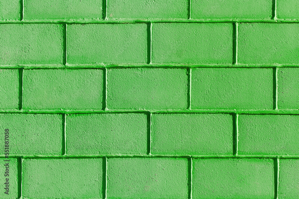 Green verdant paint wall brick blocks exterior facade texture background home abstract house Green verdant paint wall brick blocks exterior facade texture background home abstract house