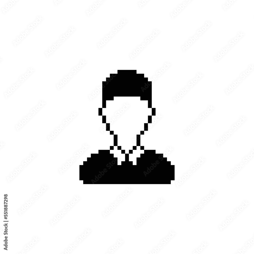 male avatar pixel art icon vector 8 bit game male avatar pixel art icon vector 8 bit game