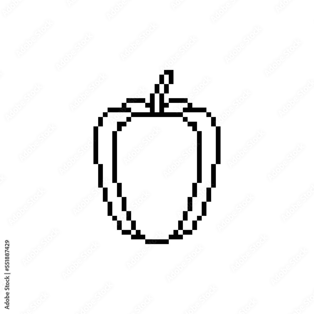 Fototapeta premium pixel art pepper vector icon pixel element for 8 bit game