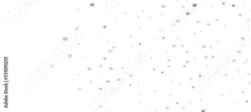 With Realistic Snowflakes Overlay On Light Silver Backdrop. Xmas Holidays png