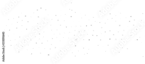 Christmas background design of snowflake and snow falling in the winter 3d illustration