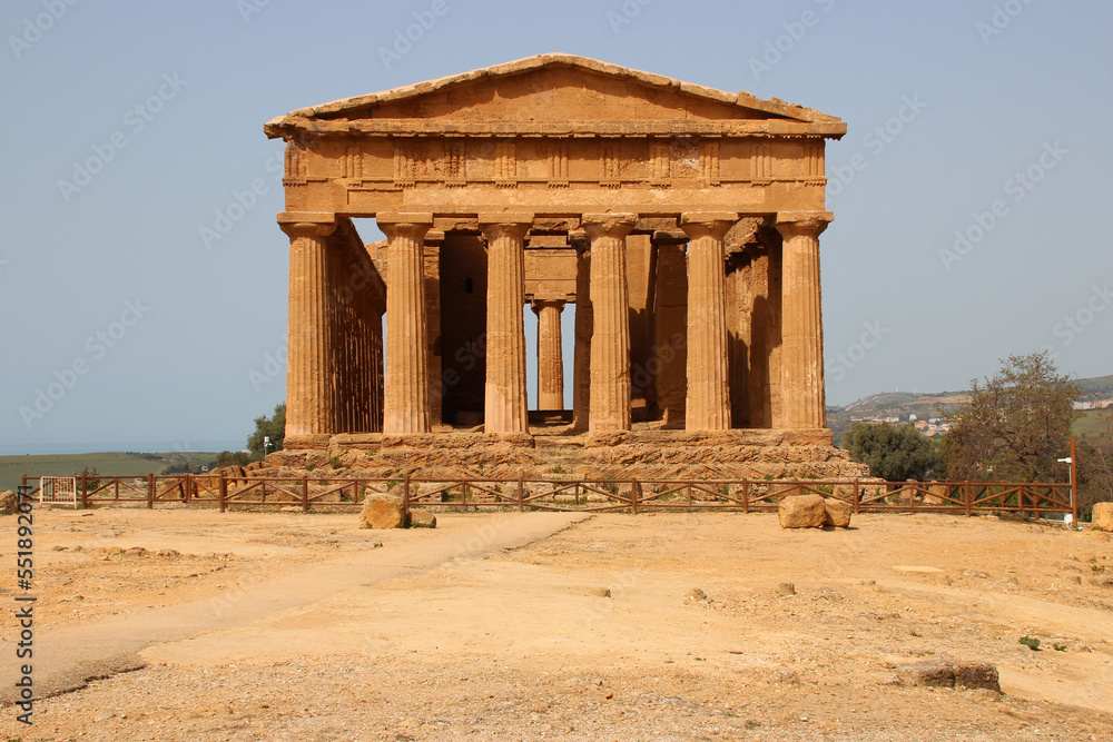 temple of concord in agrigento in sicily (italy) temple of concord in agrigento in sicily (italy)
