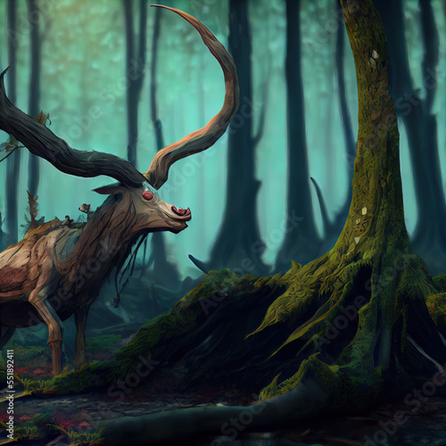 A fantasy forest spirit or demon.  © ECrafts