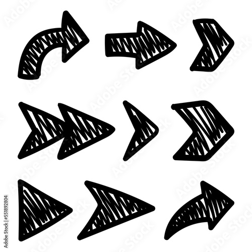 Set of hand drawn Arrow