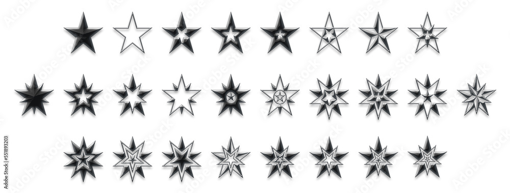 Sterne Collection Schwarz grau weiß Sterne Collection Schwarz grau weiß