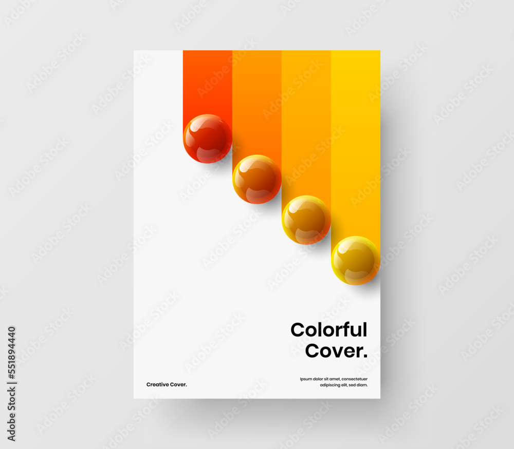 Bright cover vector design template. Creative realistic balls presentation illustration. Bright cover vector design template. Creative realistic balls presentation illustration.