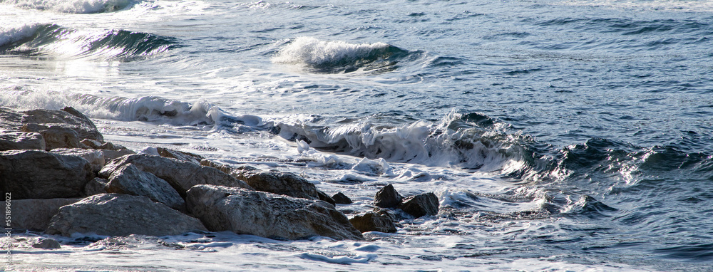 Naklejka premium white empty beach huts in Procida