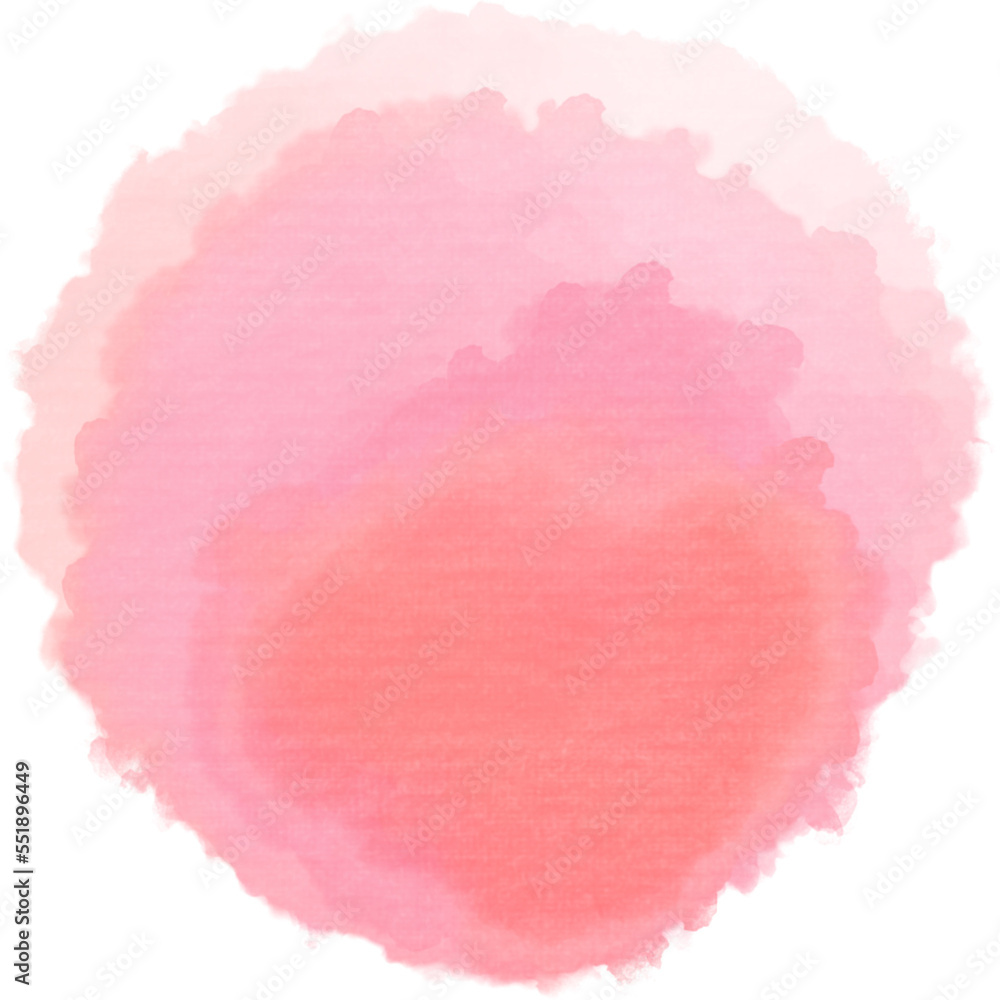 Watercolor brush splotch pink