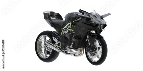 cross view super bike, motorcycle for make mockup on empty background photo