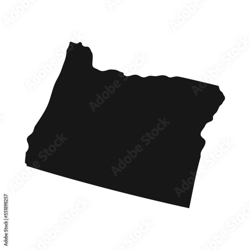 Silhouette of Oregon state border.