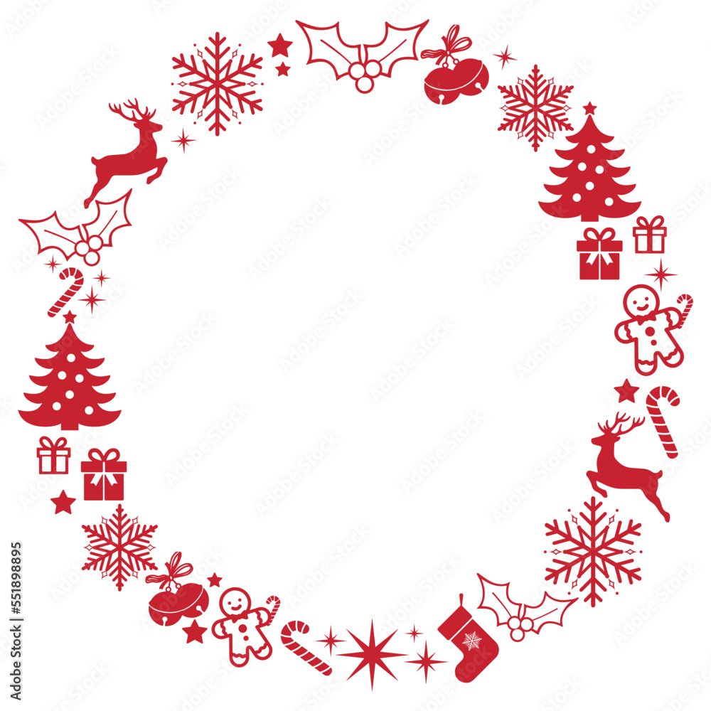Obraz premium christmas frame with snowflakes