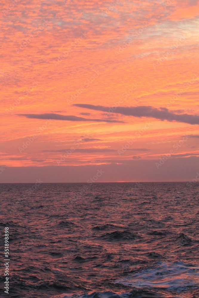sunset in Europe, baltic sea
