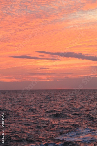 sunset in Europe  baltic sea