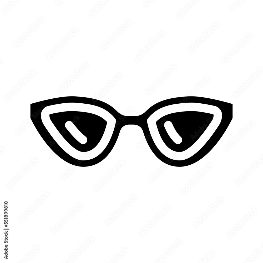 style glasses optical glyph icon vector. style glasses optical sign. isolated symbol illustration style glasses optical glyph icon vector. style glasses optical sign. isolated symbol illustration