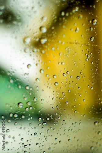 water drops on glass