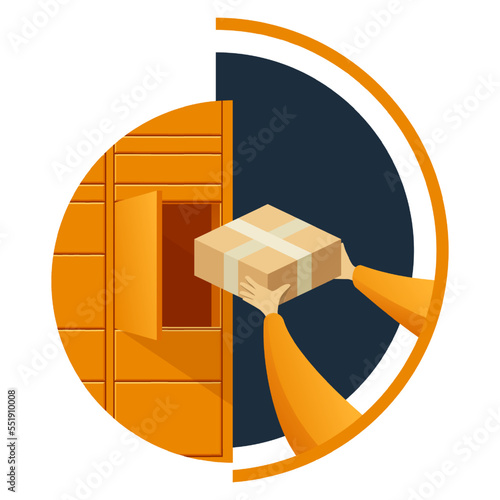 Receiving orders with Automated locker icon
