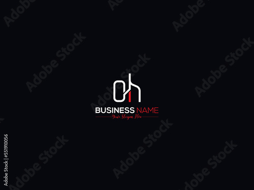 Luxury Slime Letter OH Logo, Beautiful Oh o h Letter Logo Design For All Kind Of Use